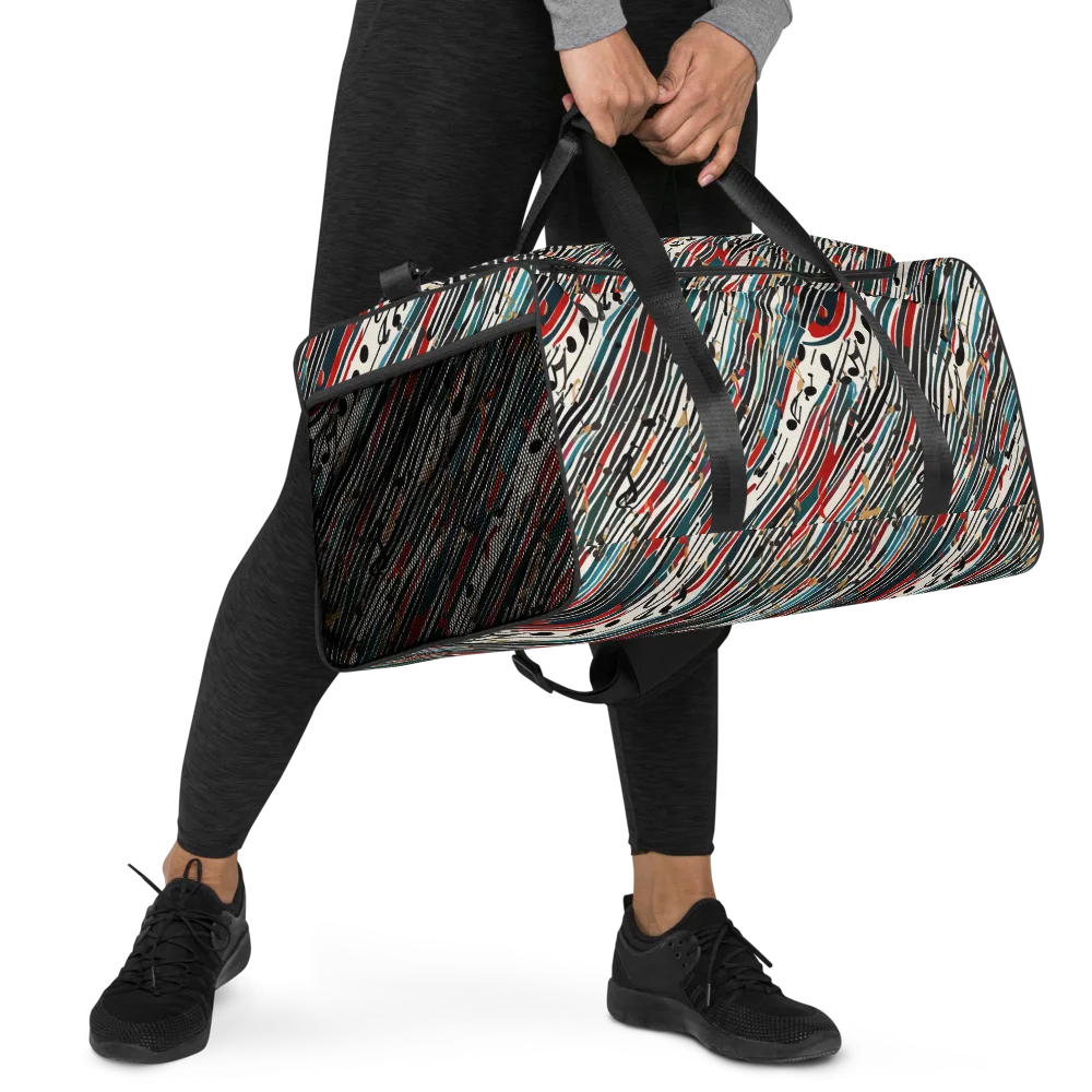 Diagonal Symphony on Duffle Bag — Right Front