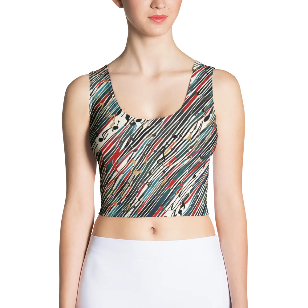 Diagonal Symphony on Crop Top — Front