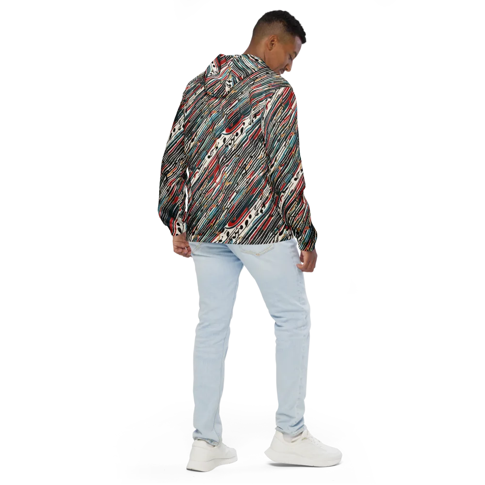 Diagonal Symphony on Men's Windbreaker — Back