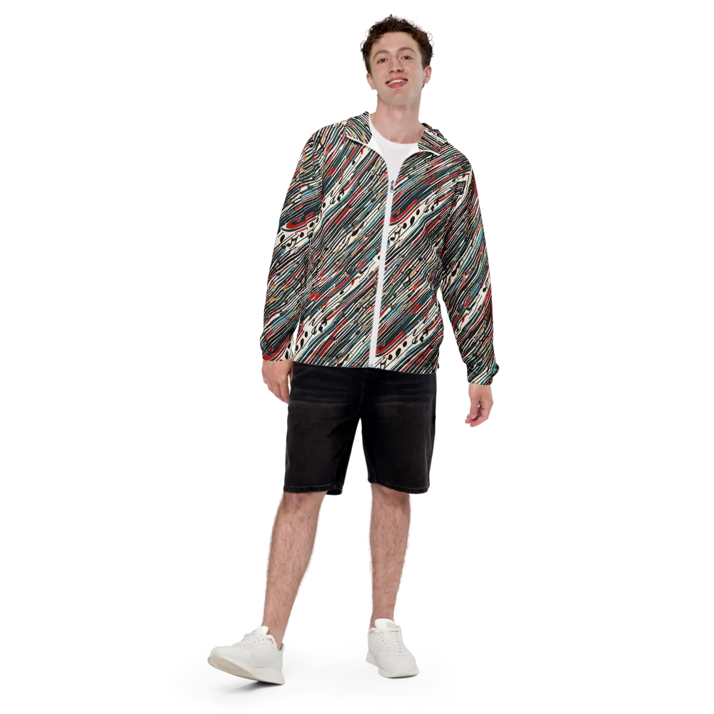 Diagonal Symphony on Men's Windbreaker — Front