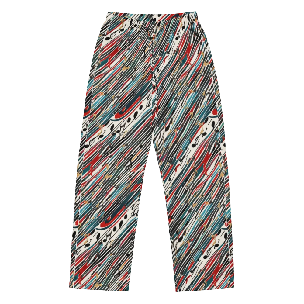 Diagonal Symphony on Women's Pajama Pants — Front