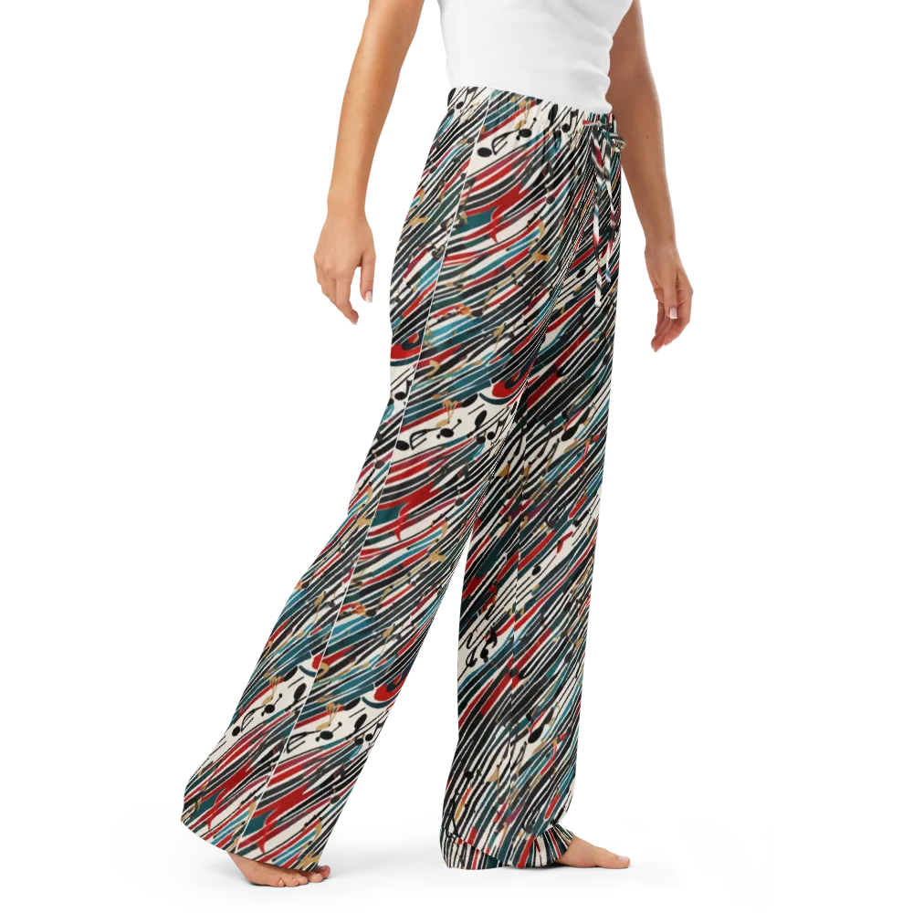 Diagonal Symphony on Women's Pajama Pants — Right Front