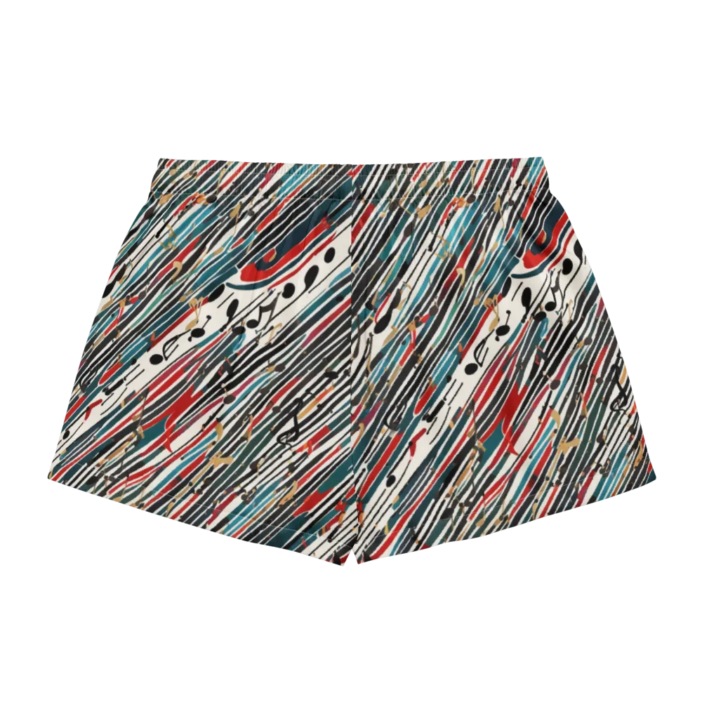 Diagonal Symphony on Women's Pajama Shorts — Back