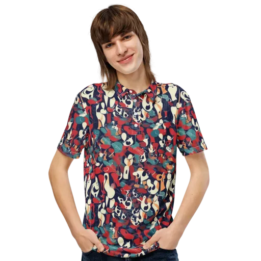 Crimson Cabaret on a Men's Slim Fit Polo Shirt