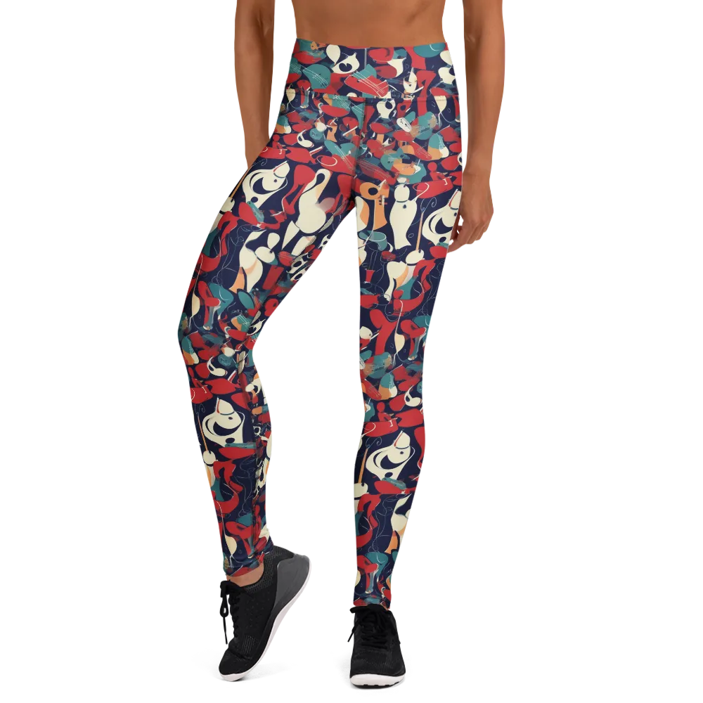 Crimson Cabaret on Yoga Leggings — Front