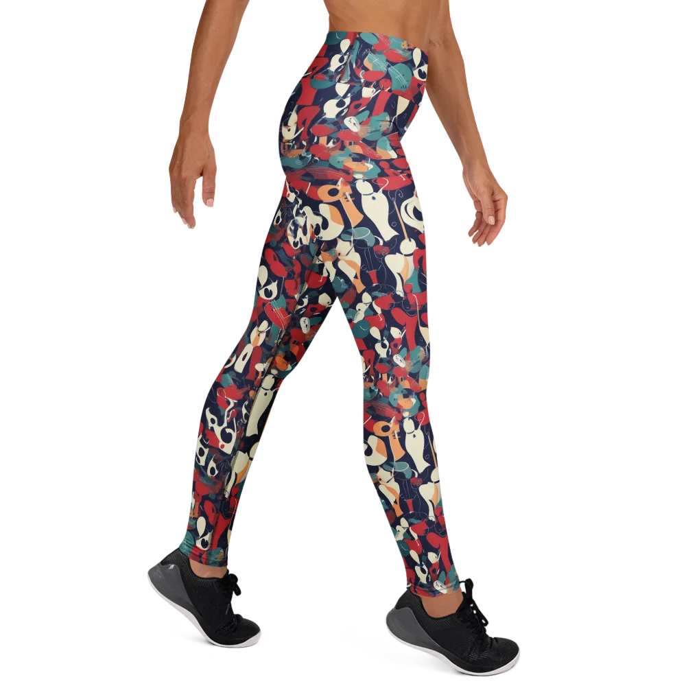 Crimson Cabaret on Yoga Leggings — Right