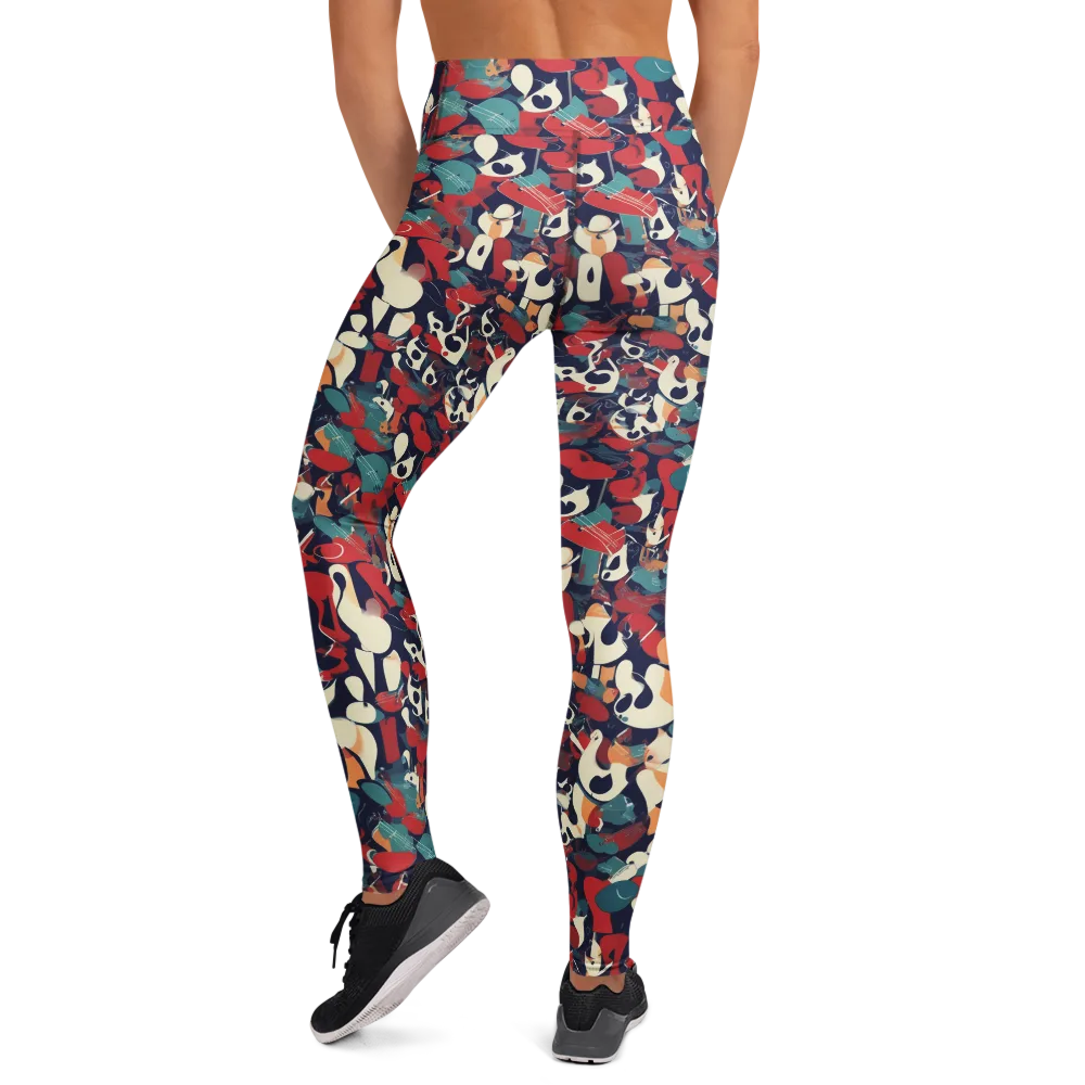 Crimson Cabaret on Yoga Leggings — Back