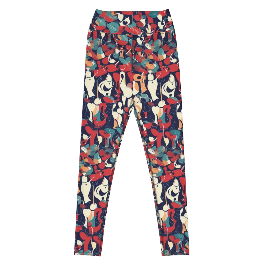 Crimson Cabaret on Yoga Leggings — Front