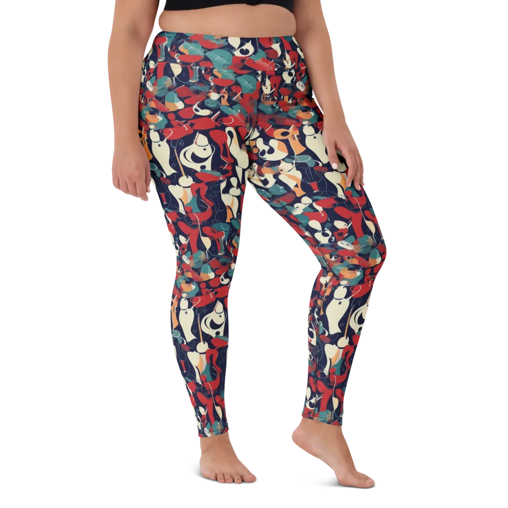 Crimson Cabaret on Yoga Leggings — Front