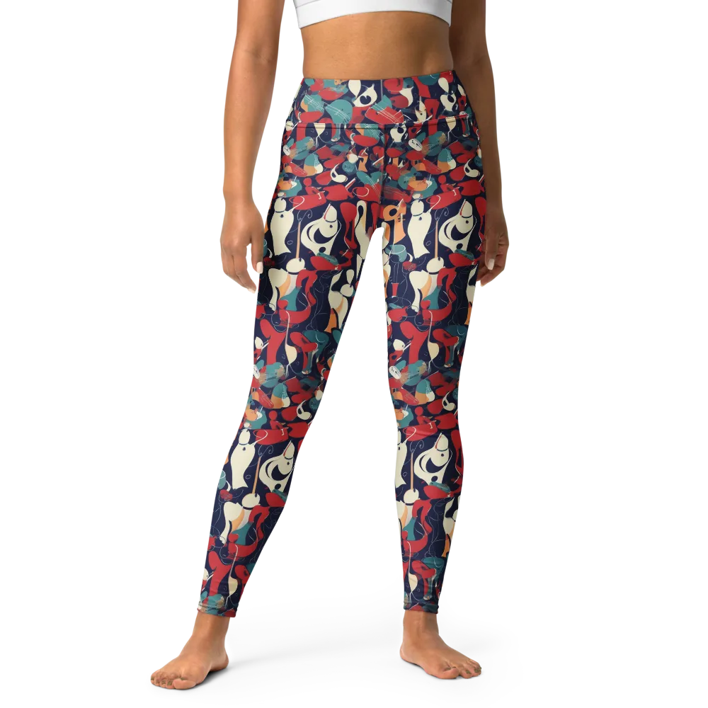 Crimson Cabaret on Yoga Leggings — Front