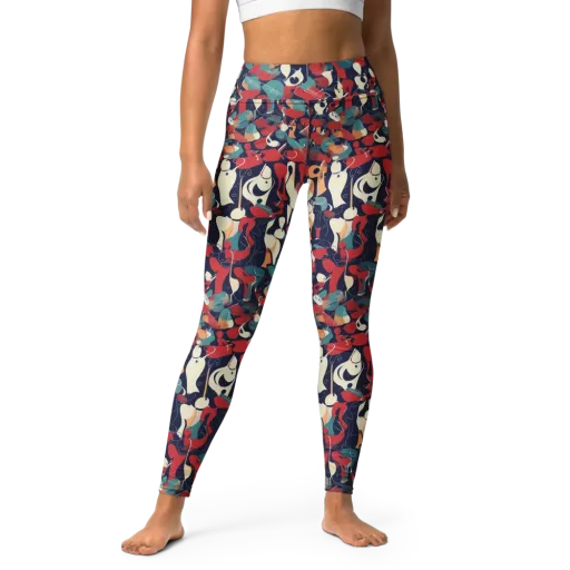 Crimson Cabaret on a Yoga Leggings