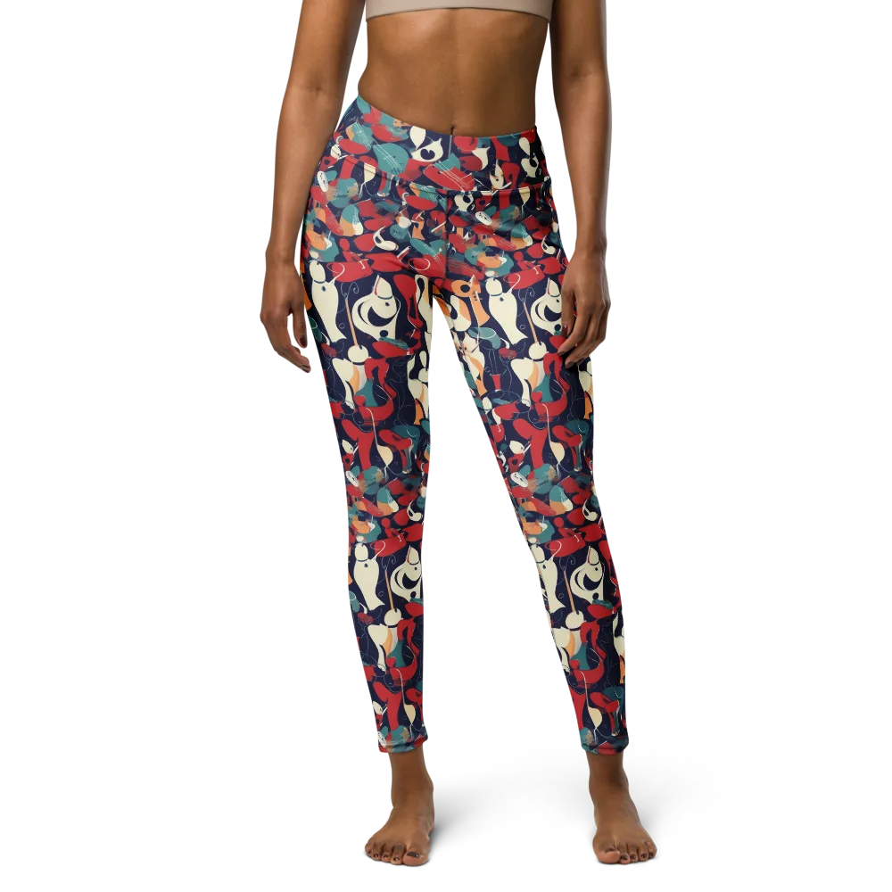 Crimson Cabaret on Yoga Leggings — Front