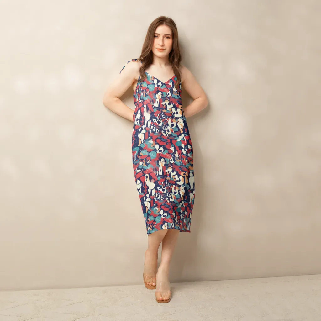 Crimson Cabaret on Slip Dress — Front