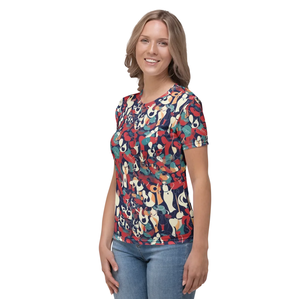 Crimson Cabaret on Women's Crew Neck T-Shirt — Left