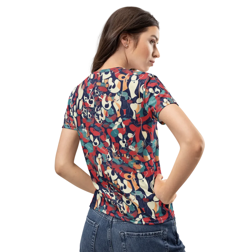 Crimson Cabaret on Women's Crew Neck T-Shirt — Back
