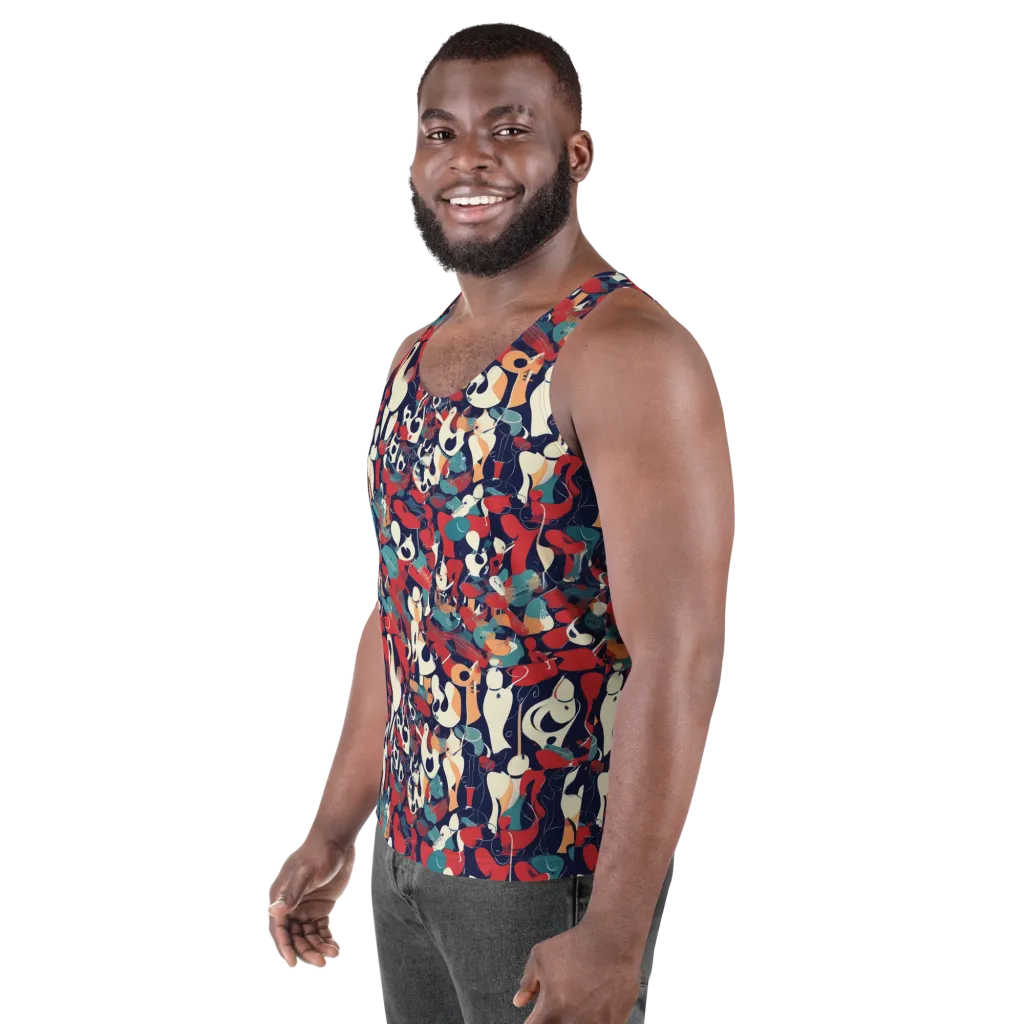 Crimson Cabaret on Men's Tank Top — Left Front