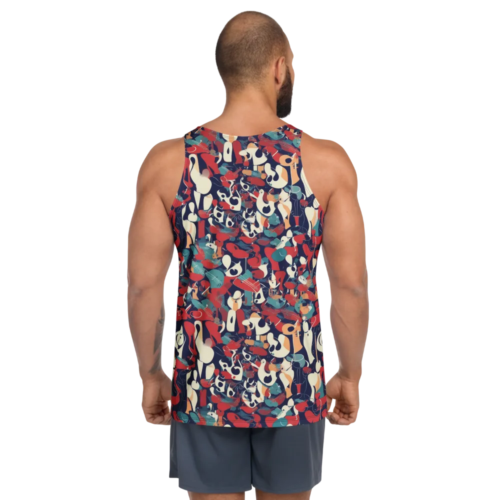 Crimson Cabaret on Men's Tank Top — Back