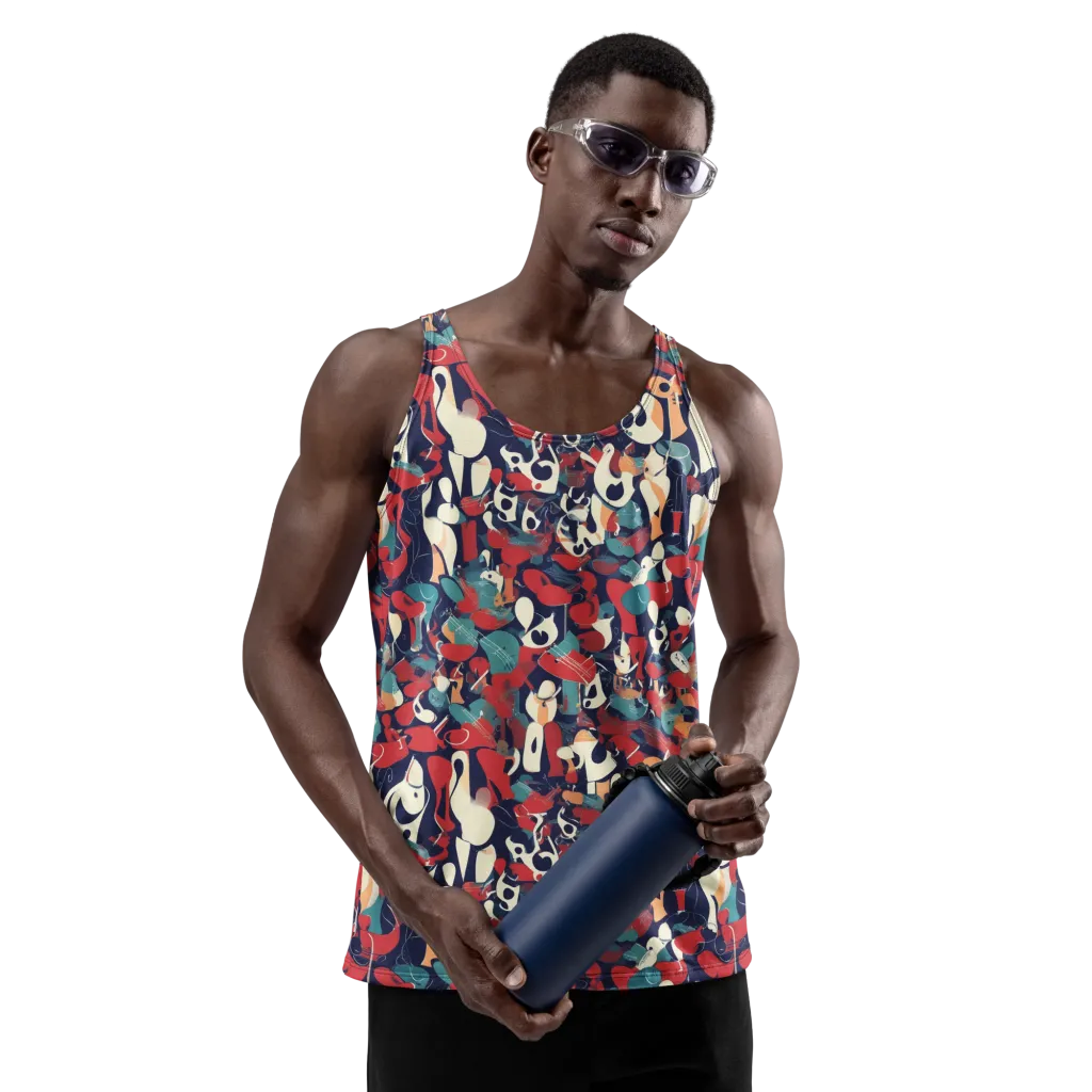 Crimson Cabaret on Men's Tank Top — Front