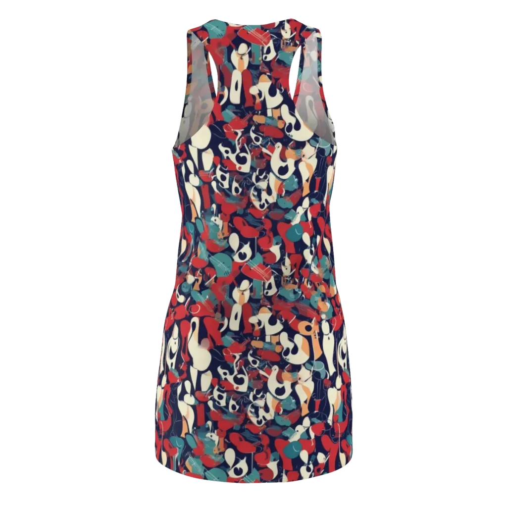 Crimson Cabaret on Racerback Dress — Back