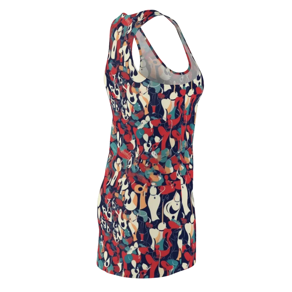 Crimson Cabaret on Racerback Dress — Back Side