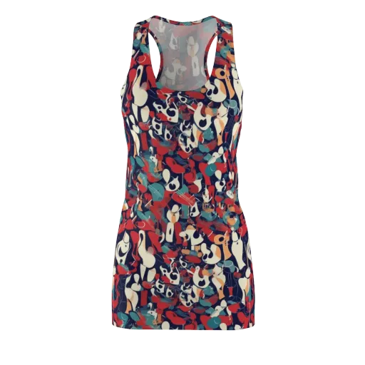 Crimson Cabaret on a Racerback Dress