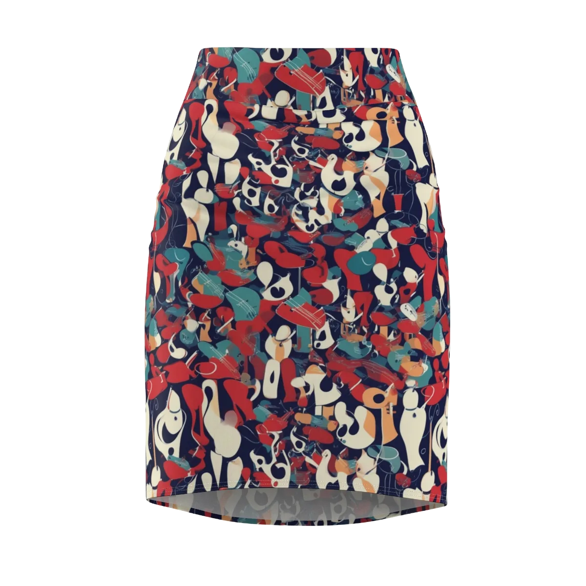 Crimson Cabaret on Pencil Skirt — Front