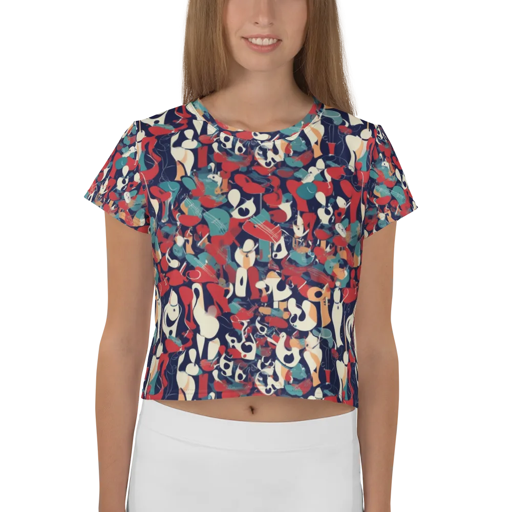 Crimson Cabaret on Crop Tee — Front