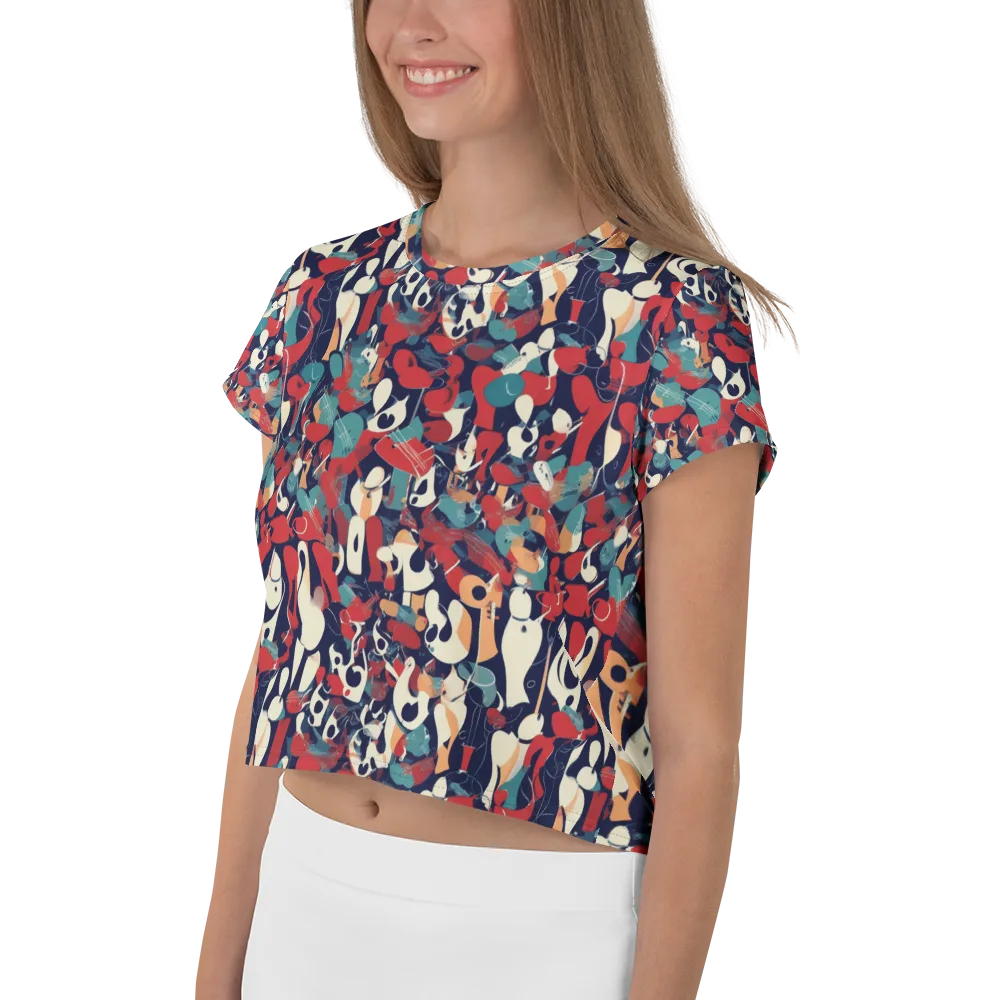 Crimson Cabaret on Crop Tee — Left