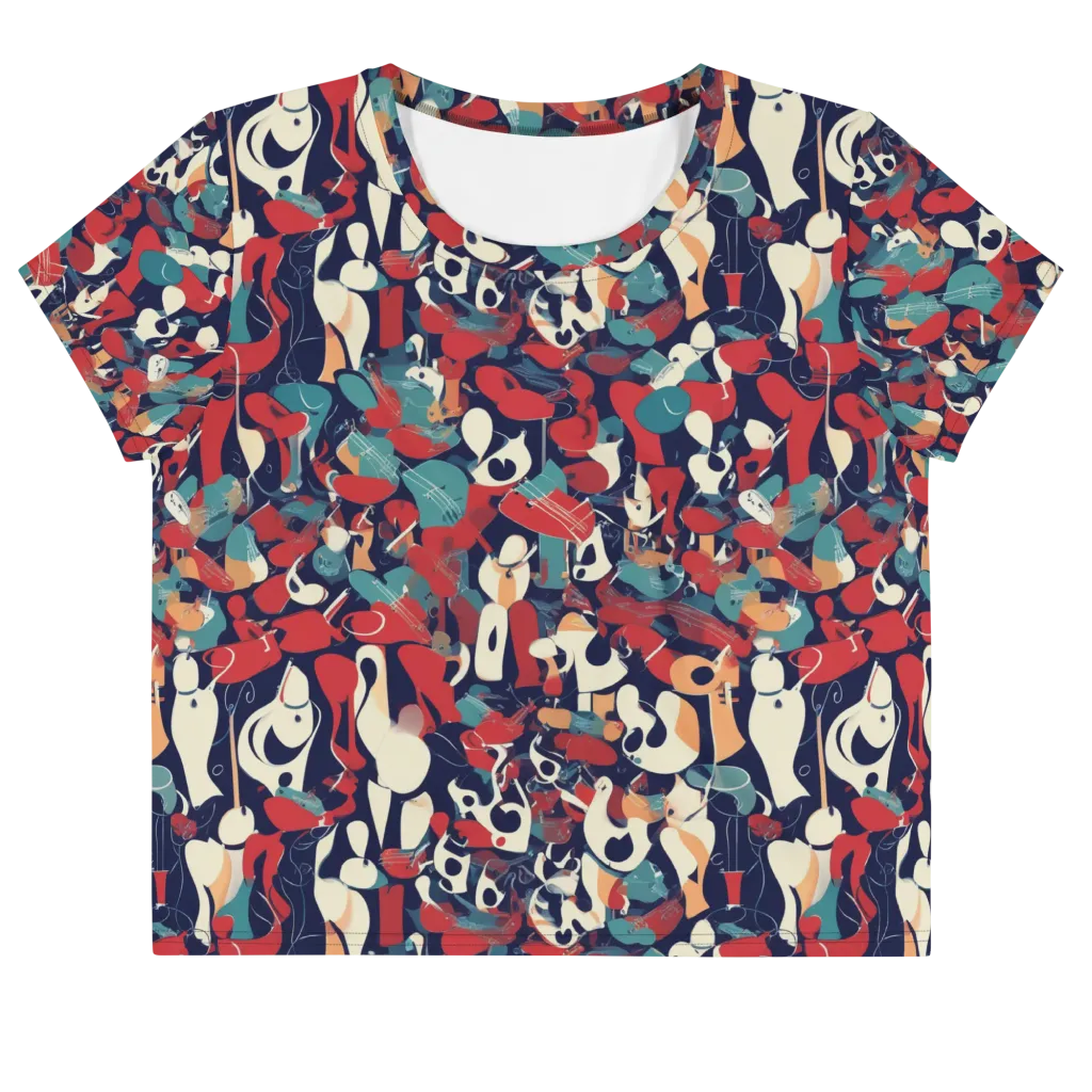 Crimson Cabaret on Crop Tee — Front
