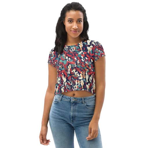 Crimson Cabaret on a Crop Tee