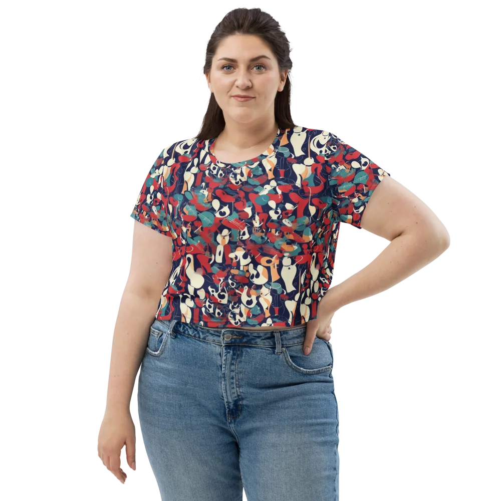 Crimson Cabaret on Crop Tee — Front