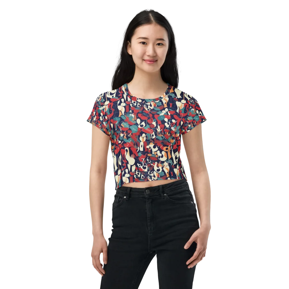Crimson Cabaret on Crop Tee — Front