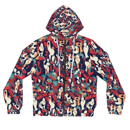Crimson Cabaret on a Women's Full-Zip Hoodie