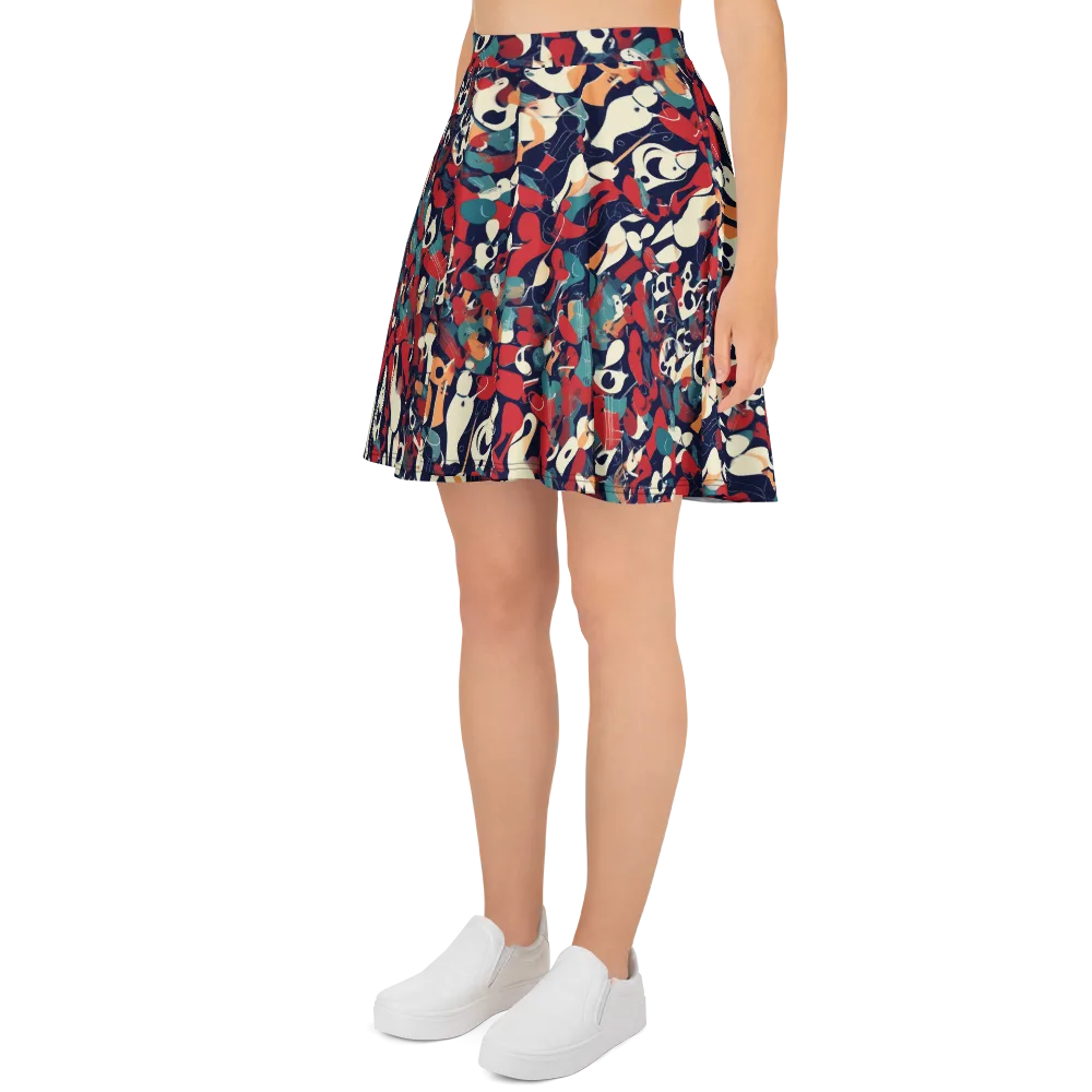 Crimson Cabaret on Skater Skirt — Left