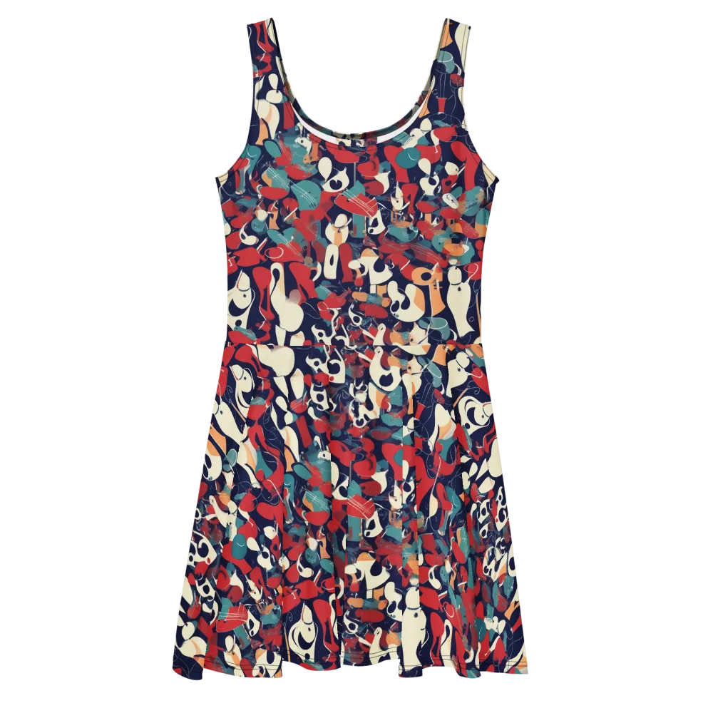 Crimson Cabaret on Skater Dress — Front