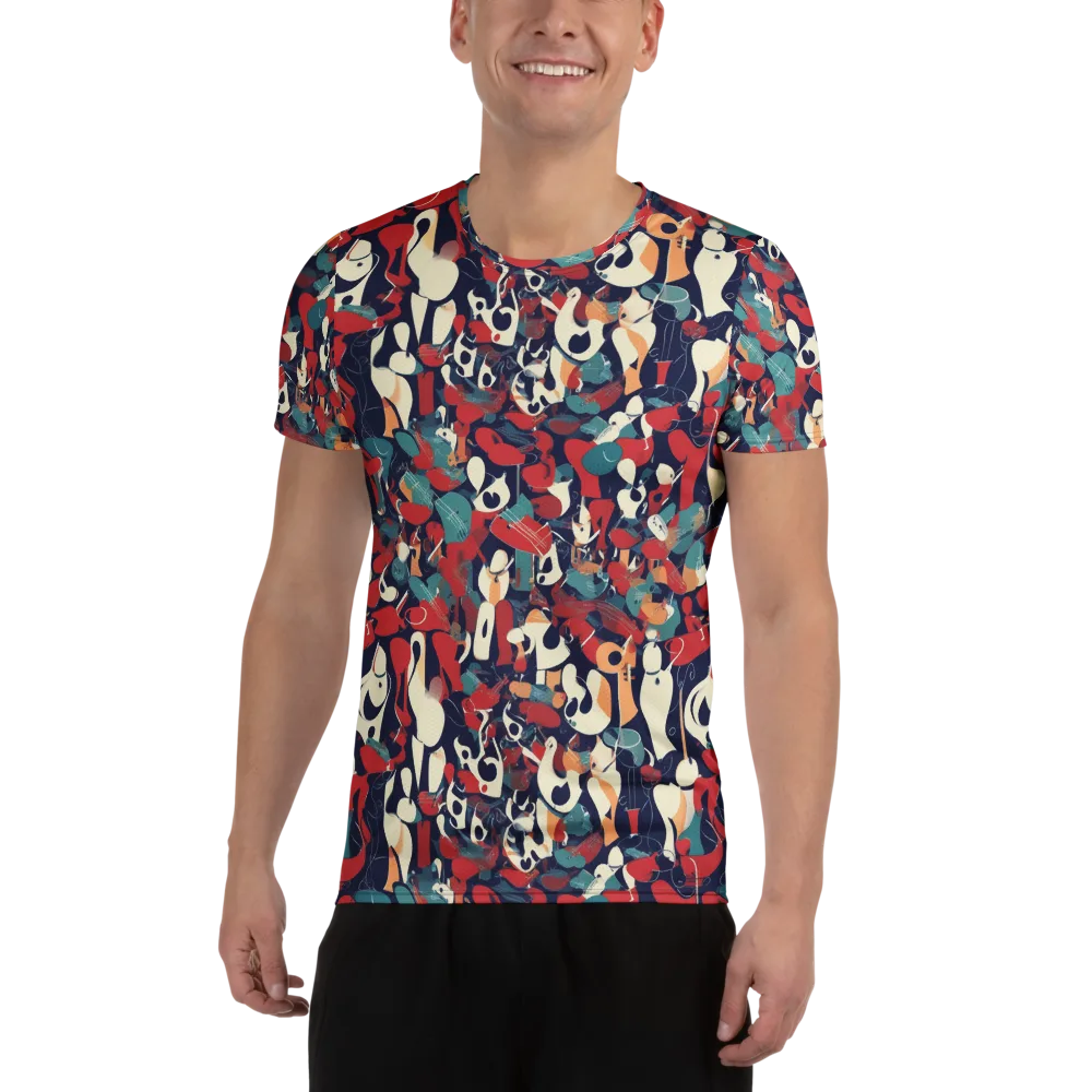 Crimson Cabaret on Men's Athletic T-Shirt — Front