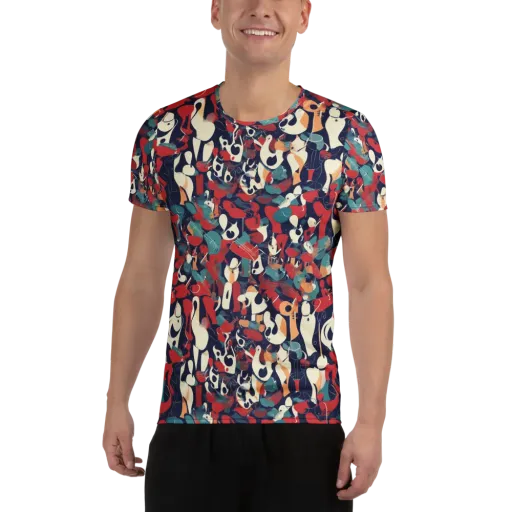 Crimson Cabaret on a Men's Athletic T-Shirt