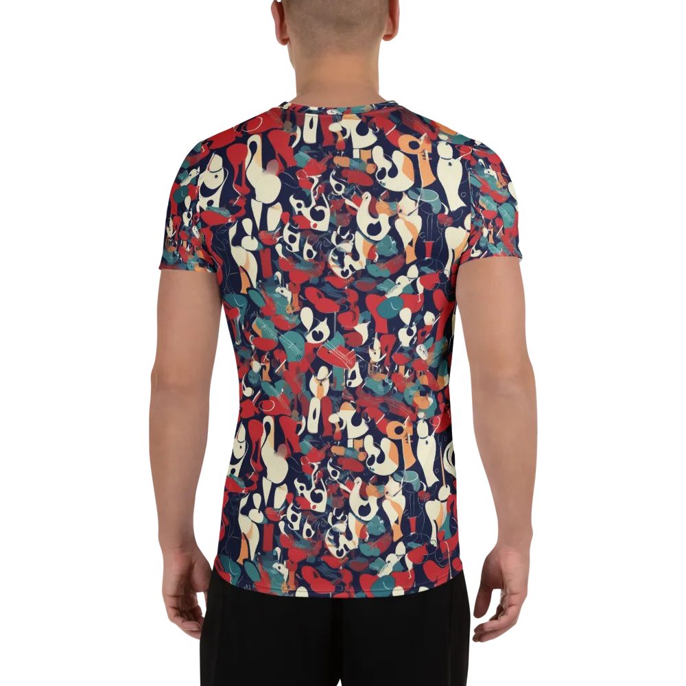 Crimson Cabaret on Men's Athletic T-Shirt — Back
