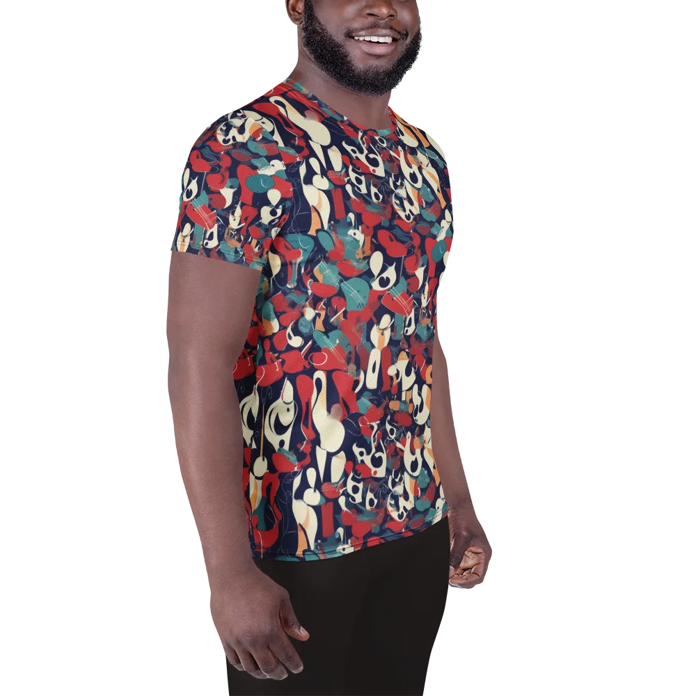 Crimson Cabaret on Men's Athletic T-Shirt — Right