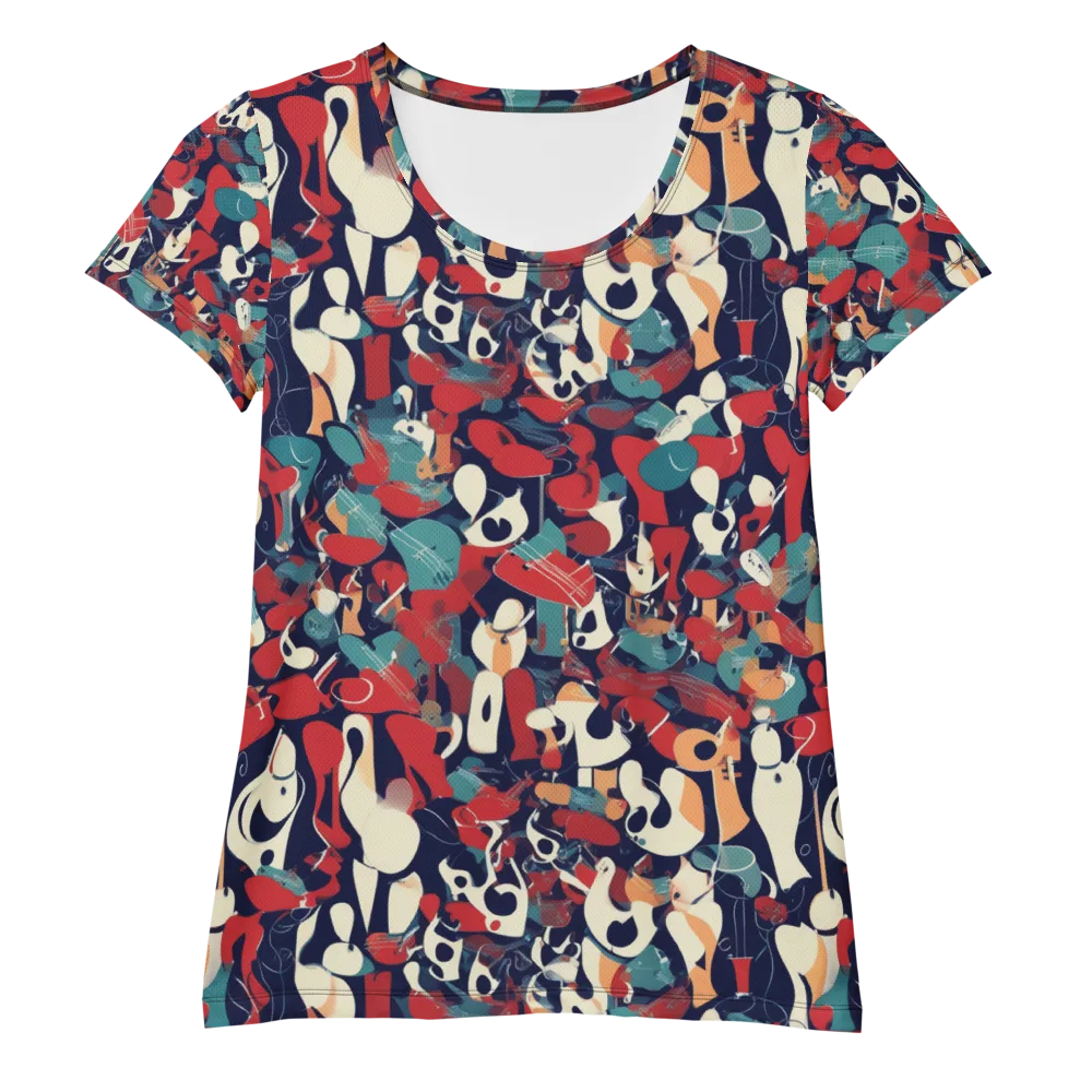 Crimson Cabaret on Women's Athletic T-Shirt — Front