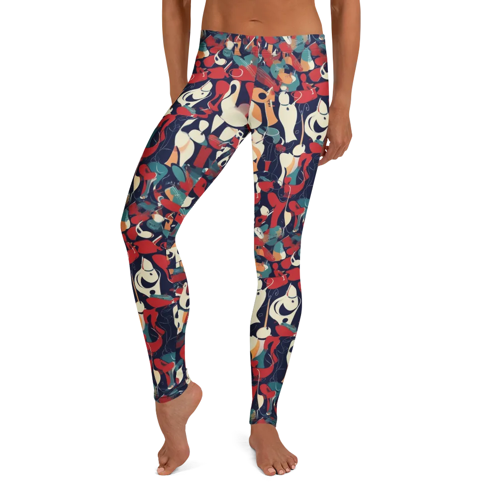 Crimson Cabaret on Leggings — Front
