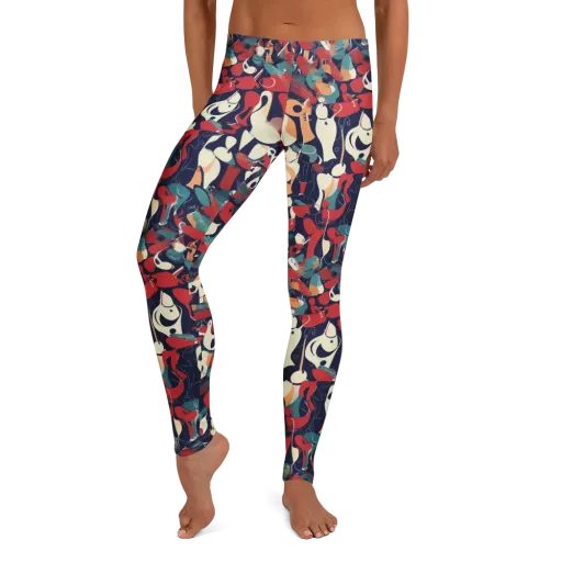 Crimson Cabaret on a Leggings