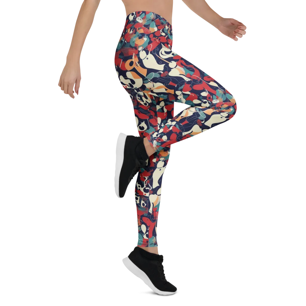 Crimson Cabaret on Leggings — Right