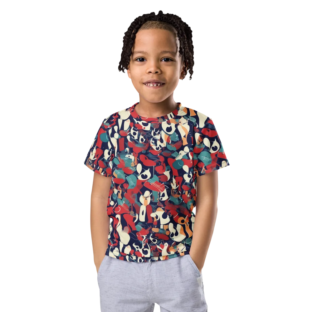 Crimson Cabaret on Kids Crew Neck T-Shirt — Front