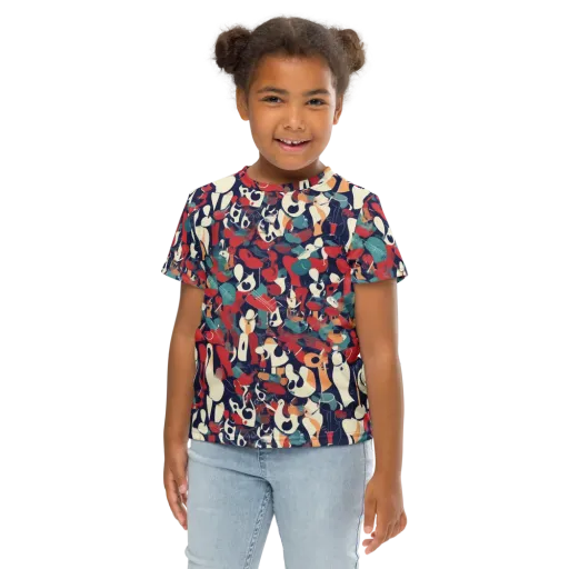 Crimson Cabaret on a Kids Crew Neck T-Shirt