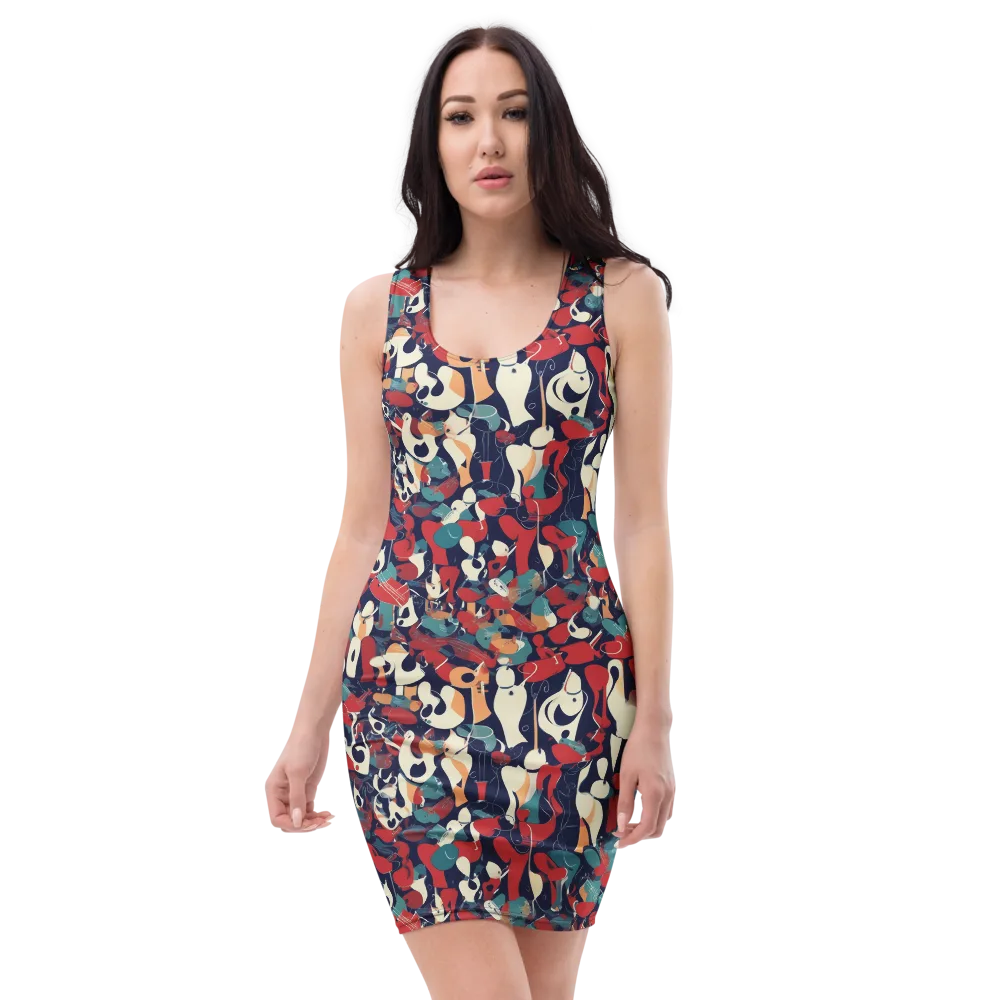 Crimson Cabaret on Bodycon Dress — Front