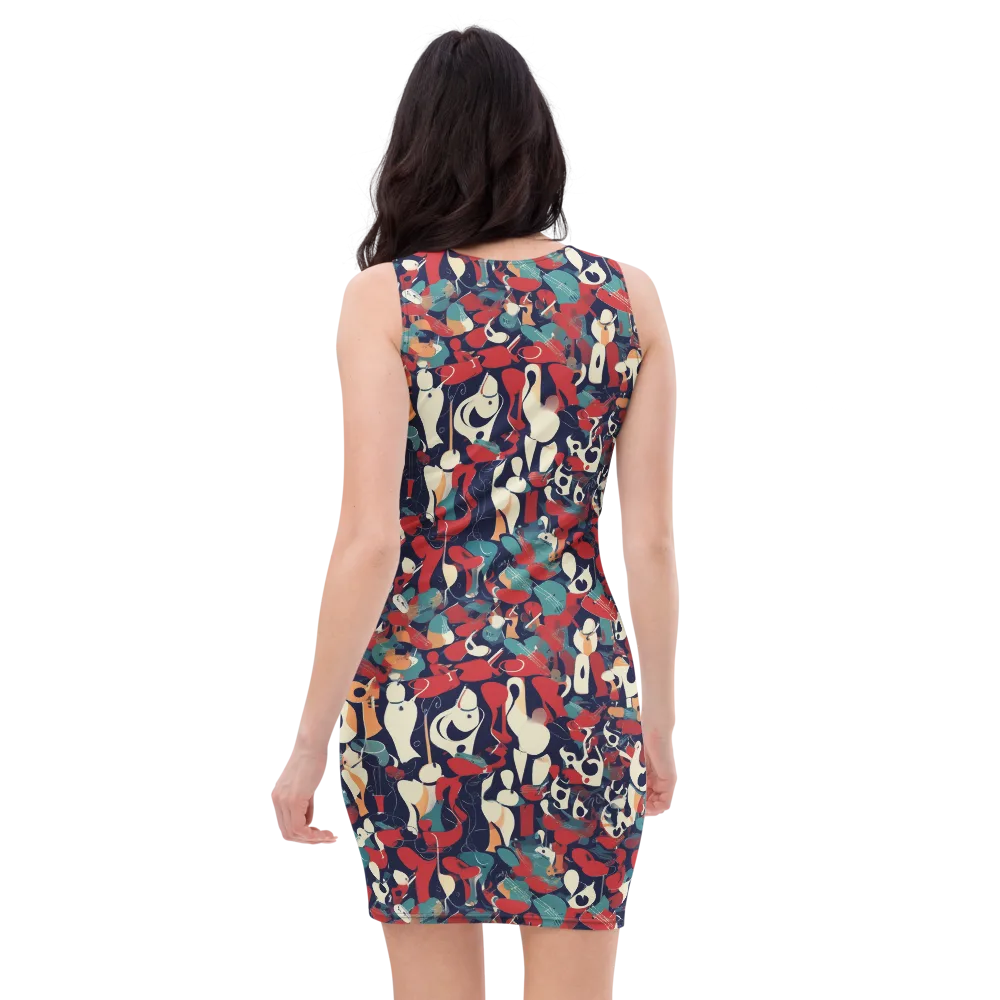 Crimson Cabaret on Bodycon Dress — Back