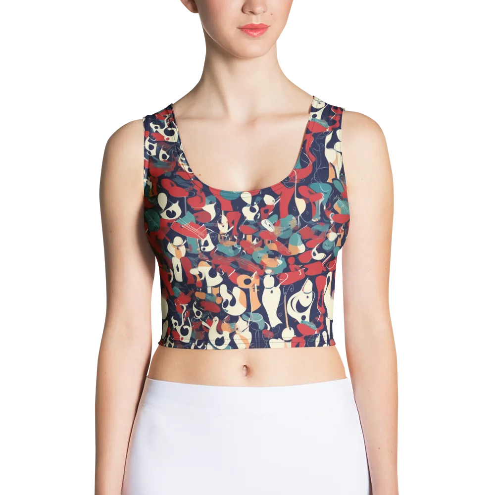 Crimson Cabaret on Crop Top — Front