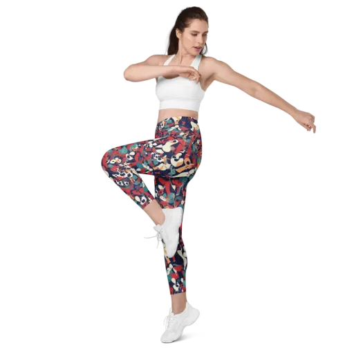 Crimson Cabaret on a Leggings with Pockets