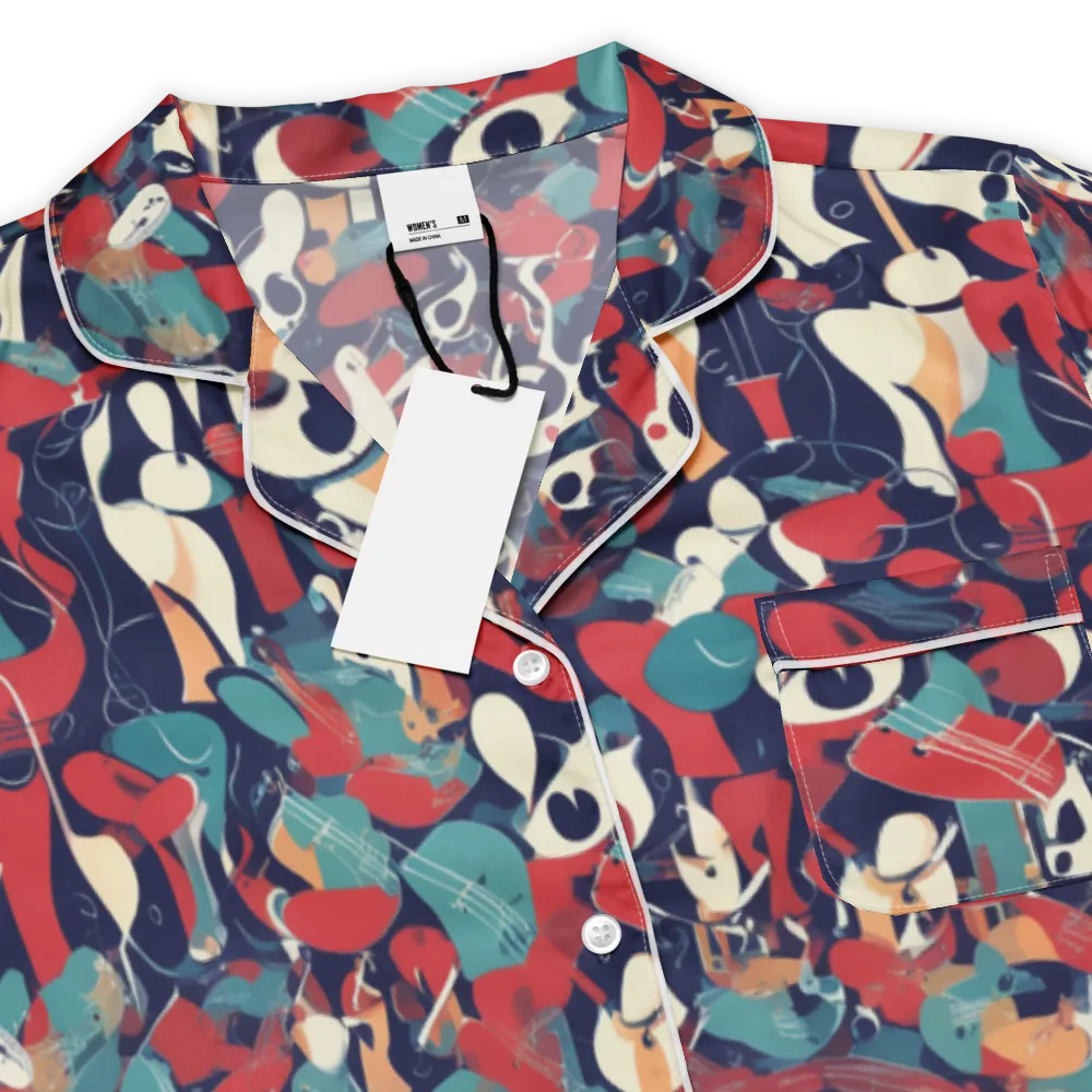 Crimson Cabaret on Women's Short Sleeve Pajama Top — Product details